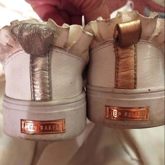 Ted Baker "Astrina" White Leather Women's Sneakers - Picture 4 of 10